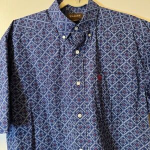 Ariat short sleeve patterned shirt size L
